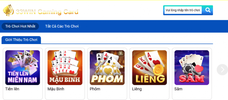 33WIN Game Bài 3D - Trải Nghiệm Đổi Thưởng Hấp Dẫn 2026 2 Giới thiệu về sảnh 33Win Game bài 3D
