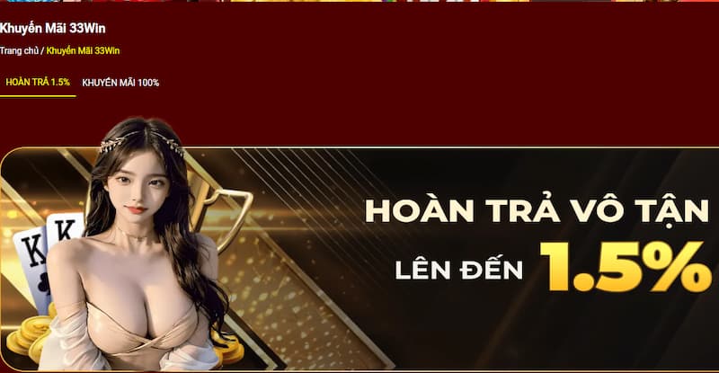 33WIN Game Bài 3D - Trải Nghiệm Đổi Thưởng Hấp Dẫn 2026 6 Khuyến mãi thường xuyên