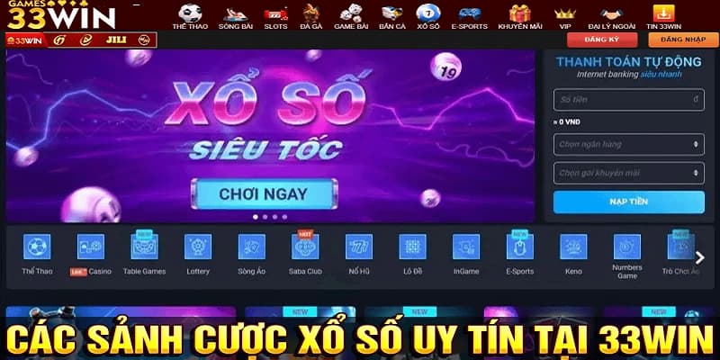 33WIN Xổ Số - Xem Kết Quả Xổ Số Online Chính Xác 2026 6 Tham gia các sảnh xổ số bất kỳ lúc nào